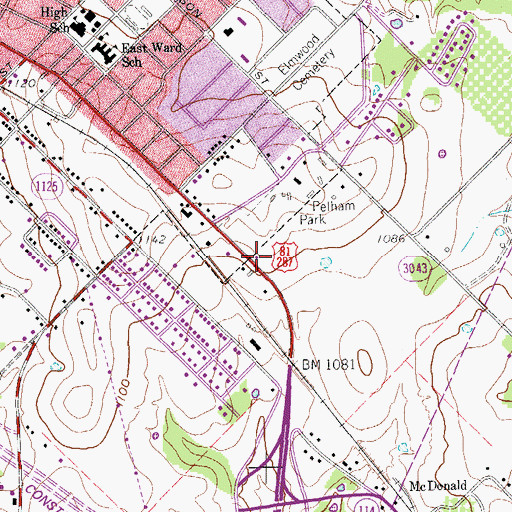 Topographic Map of Fort Worth and Denver City Depot, TX