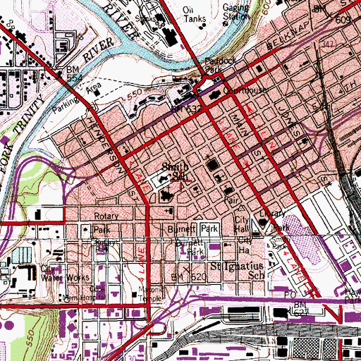 Topographic Map of Fort Worth Elks Lodge 124, TX