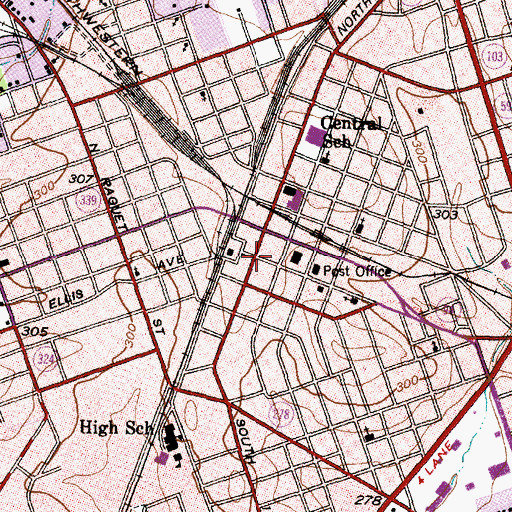 Topographic Map of Fenley Commercial Building, TX