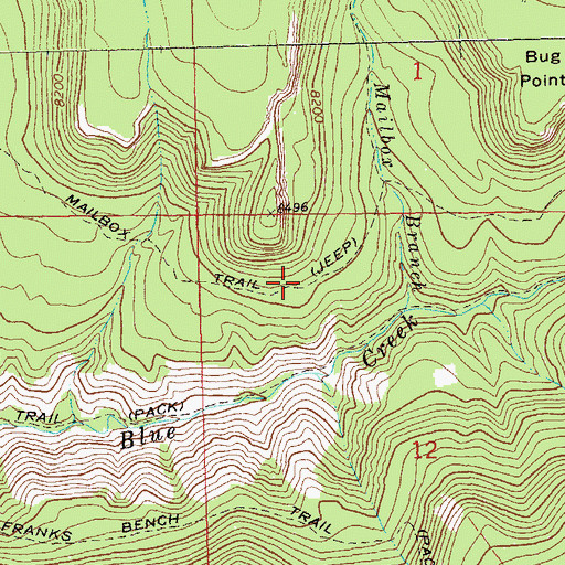 Topographic Map of Mailbox Trail, CO