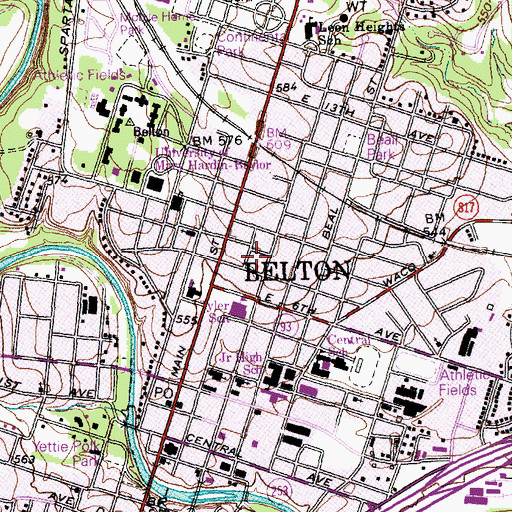 Topographic Map of First Christian Church Parsonage, TX