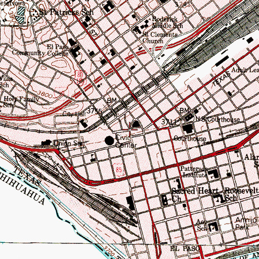 Topographic Map of First Mortage Company Building, TX