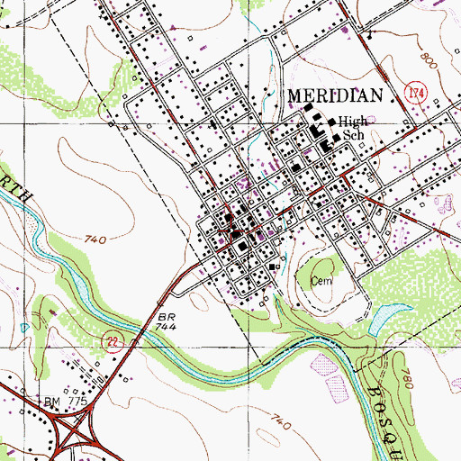 Topographic Map of First National Bank Building, TX