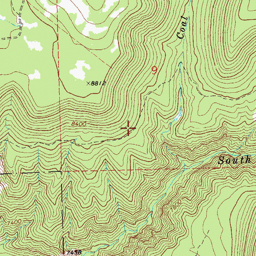 Topographic Map of Lower Bench Trail, CO