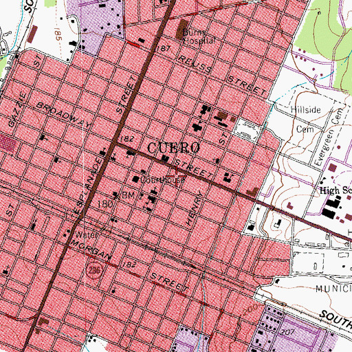 Topographic Map of Floyd Buchel House, TX