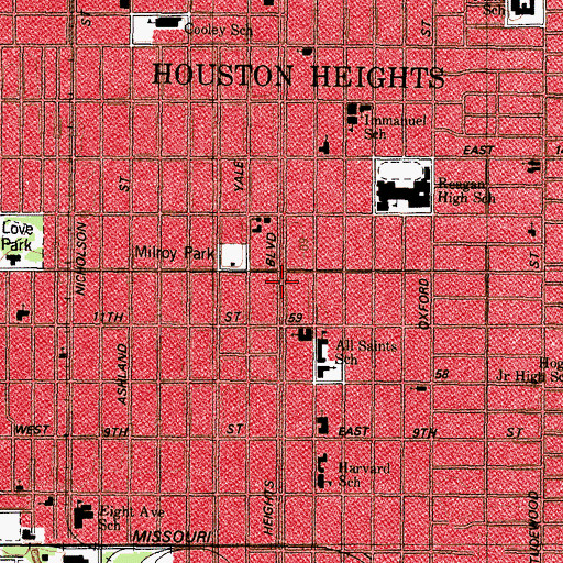 Topographic Map of Forrest A Nairn House, TX