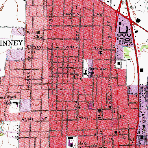 Topographic Map of Estes House, TX