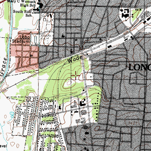 Topographic Map of Everett Building, TX