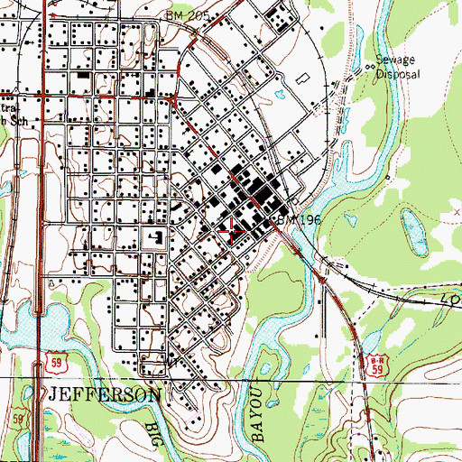 Topographic Map of Excelsior Hotel, TX