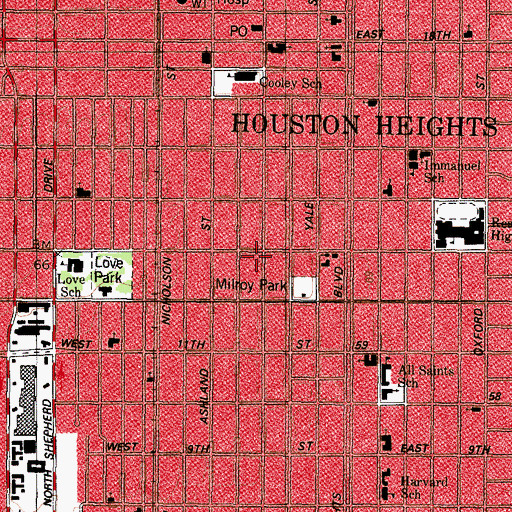 Topographic Map of Ezzell House, TX