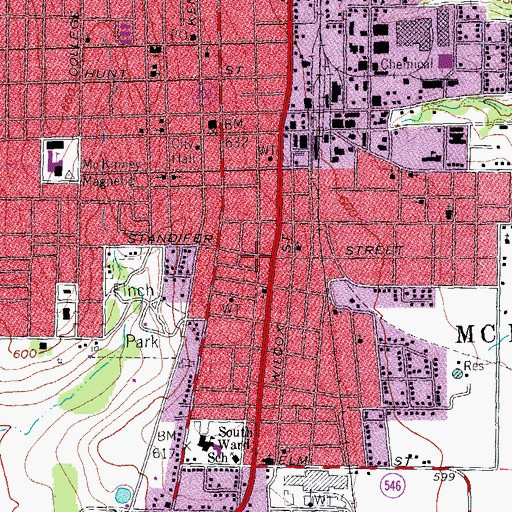 Topographic Map of F C Faires House, TX