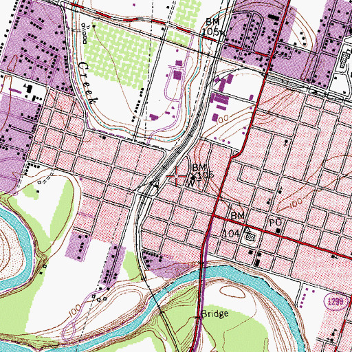Topographic Map of F F Dannon House, TX