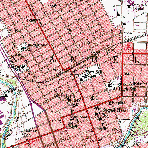 Topographic Map of Eckert House, TX