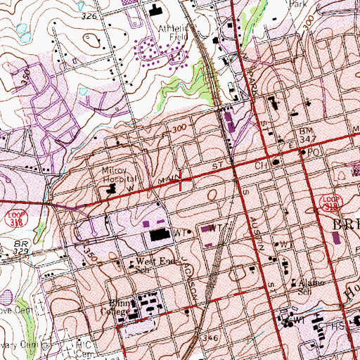 Topographic Map of Edgar Matchett House, TX