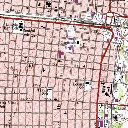 Topographic Map of E D Williamson House, TX