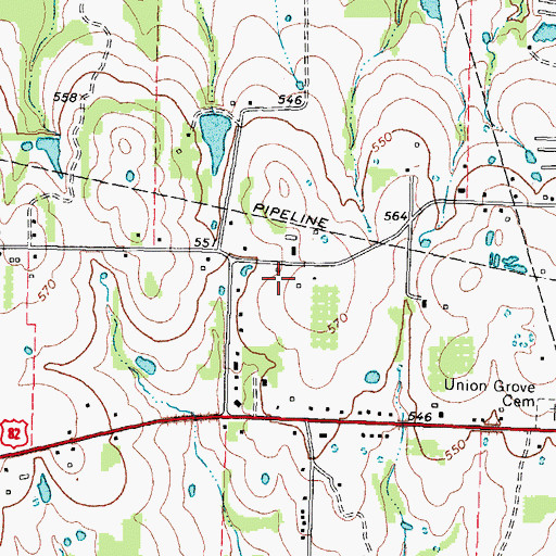 Topographic Map of Edwin and Mary Jenkins House, TX