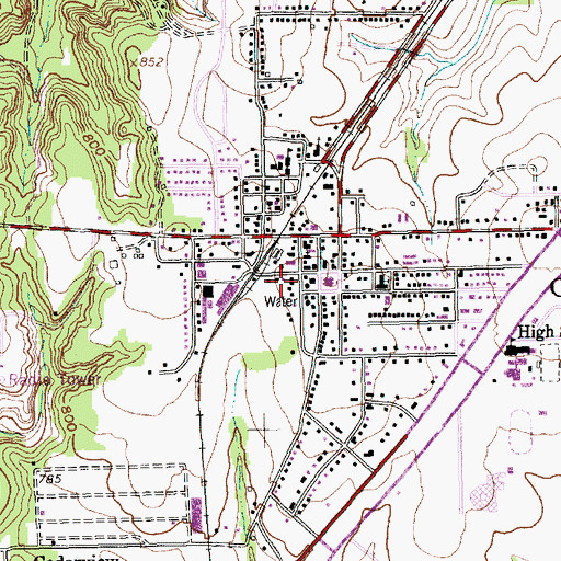 Topographic Map of Doctor Rufus A Roberts House, TX