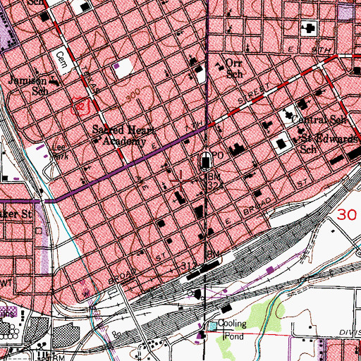 Topographic Map of Draughn-Moore House, TX
