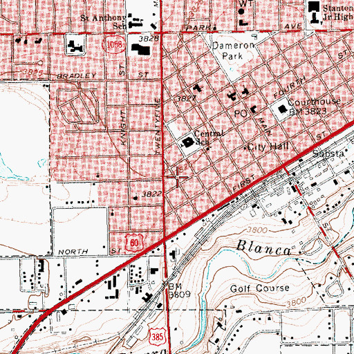 Topographic Map of E B Black House, TX