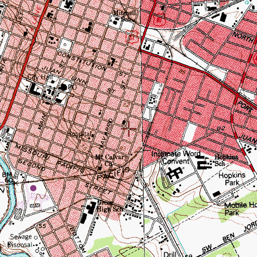 Topographic Map of Diebel-Hyak House, TX