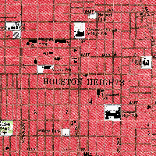 Topographic Map of Doctor B F Coop House, TX