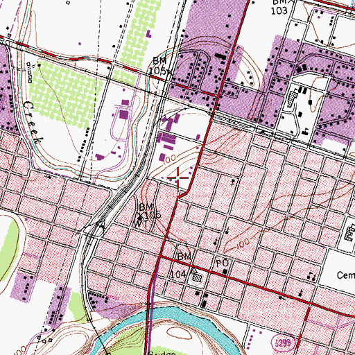 Topographic Map of Doctor Green Davidson House, TX