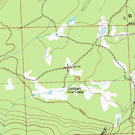 Topographic Map of Iron Spring Mesa, CO