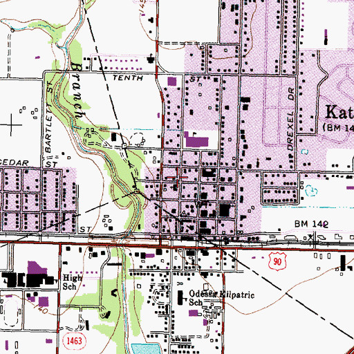 Topographic Map of Doctor James M and Dove Stewart House, TX