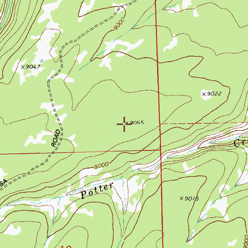 Topographic Map of Monitor Mesa, CO