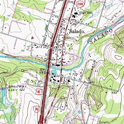 Topographic Map of Davis House, TX