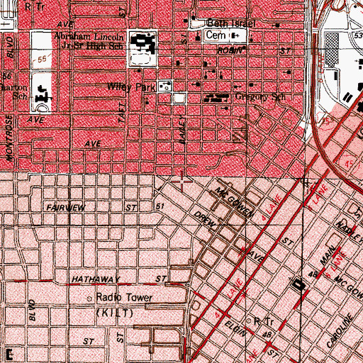 Topographic Map of De Pelchin Faith Home, TX