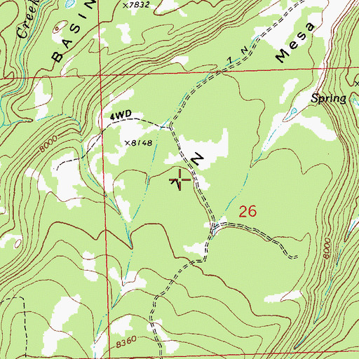 Topographic Map of 7 N Mesa, CO