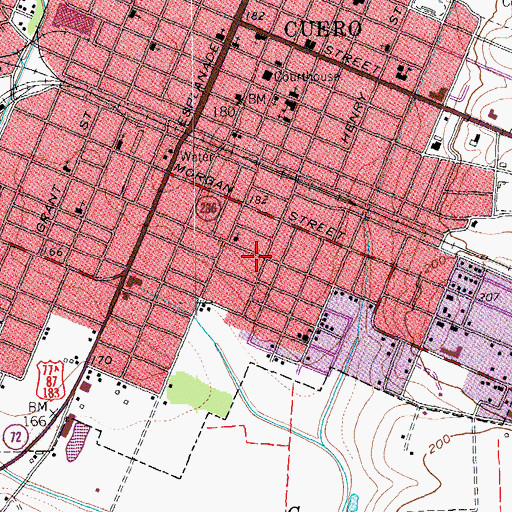 Topographic Map of Dane Wittenbert House, TX