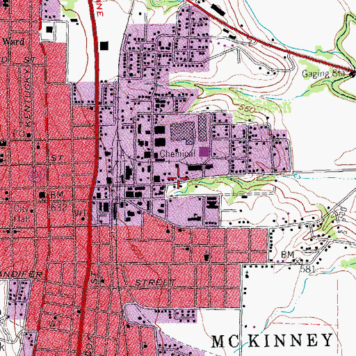 Topographic Map of Crouch-Perkins House, TX