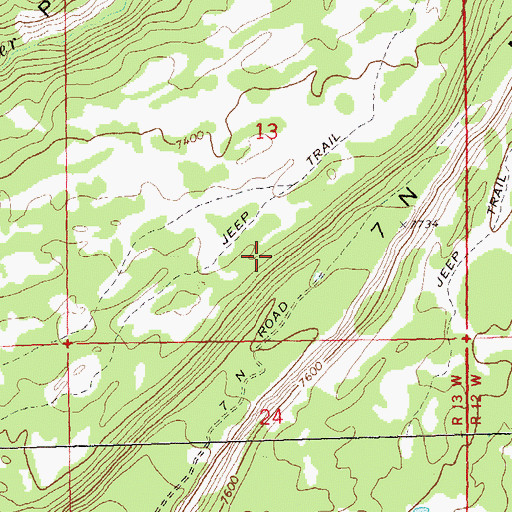 Topographic Map of Potter Basin, CO