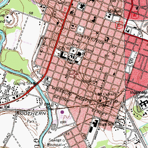 Topographic Map of Clark House, TX