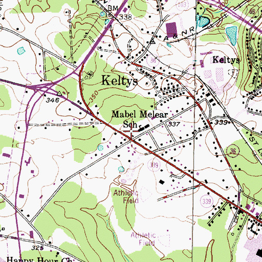 Topographic Map of Clark-Whitton House, TX