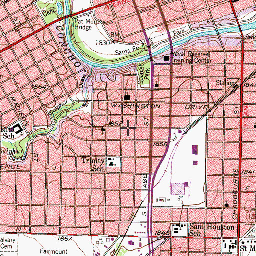 Topographic Map of Clayton House, TX