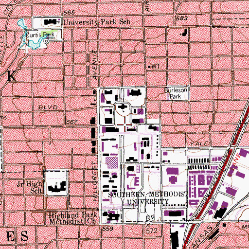 Topographic Map of Clements Hall, TX