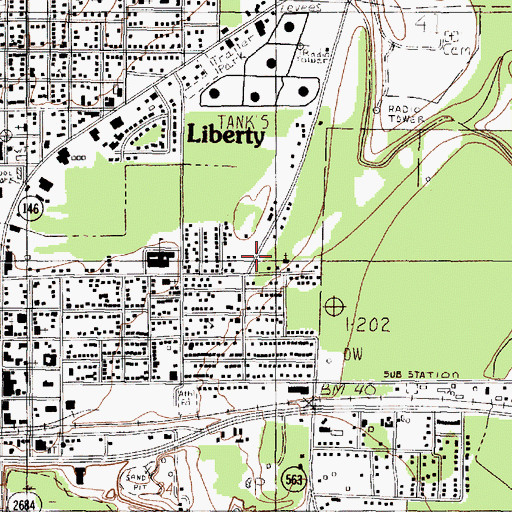 Topographic Map of Cleveland-Partlow House, TX