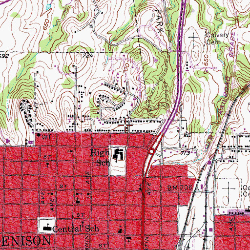 Topographic Map of Clifton House Hotel, TX