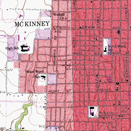 Topographic Map of Cline-Bass House, TX