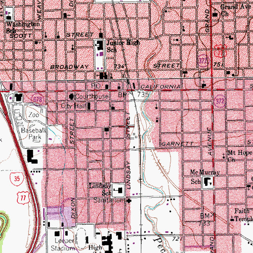 Topographic Map of Cloud-Stark House, TX