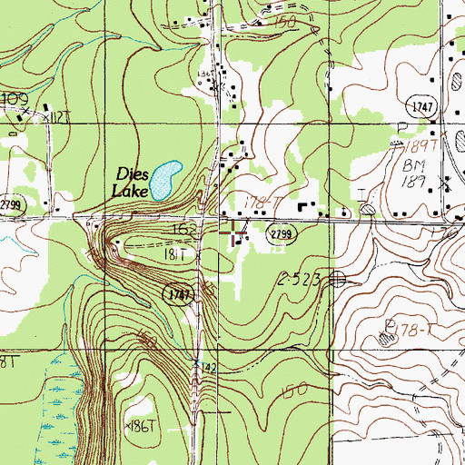 Topographic Map of Colonel Randolph C Doom House, TX