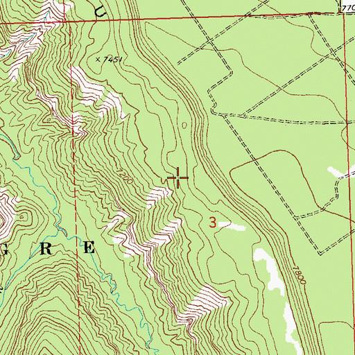 Topographic Map of Roubideau Bench, CO