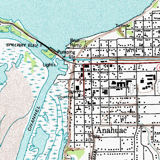 Topographic Map of Chambersea House, TX