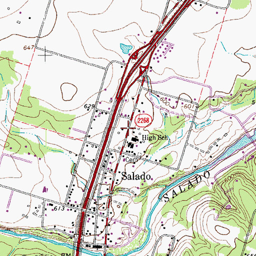 Topographic Map of Captain Robert Halley House, TX