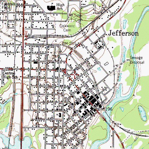 Topographic Map of Captain William Perry House, TX