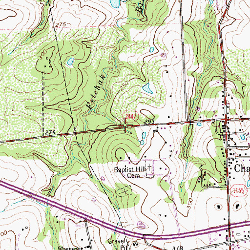 Topographic Map of Chappell Hill Circulating Library, TX