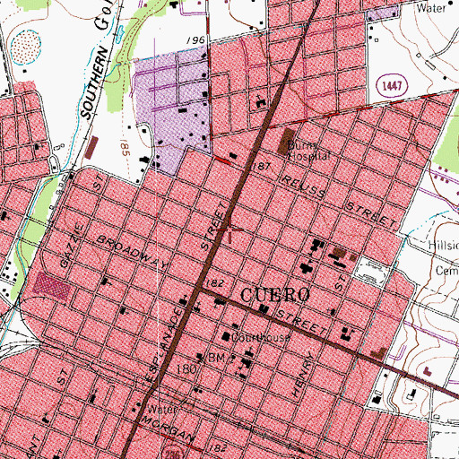 Topographic Map of Charles Cook House, TX